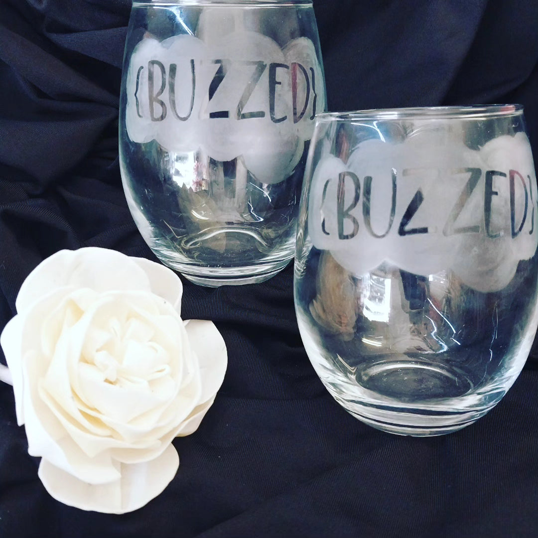 Buzzed Wine Glass set