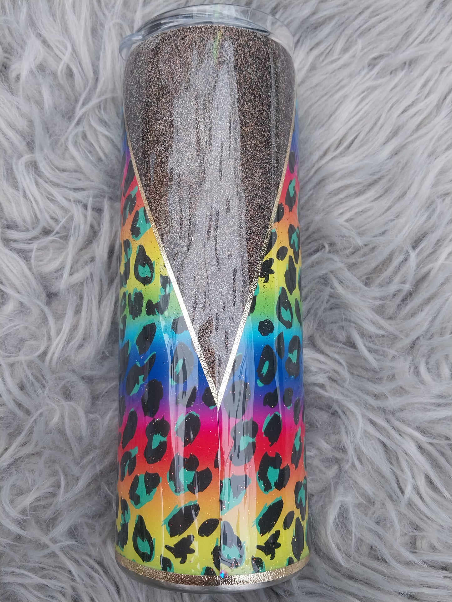 Neon Rainbow Leopard Print 20oz