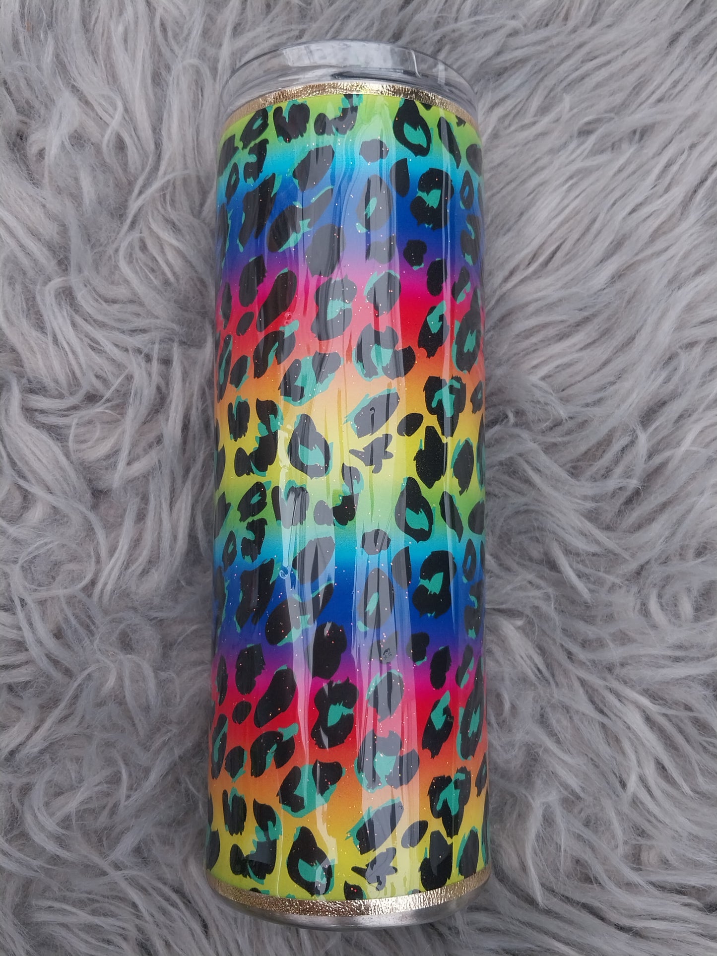 Neon Rainbow Leopard Print 20oz