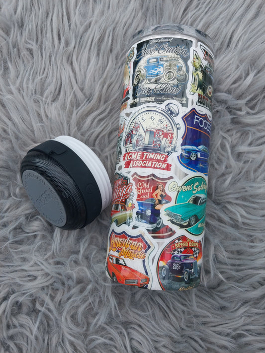 Garage Sticker Bomb 20oz. Speaker Tumbler