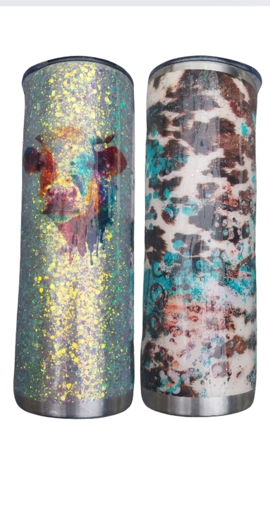Colorful Cow Tumbler
