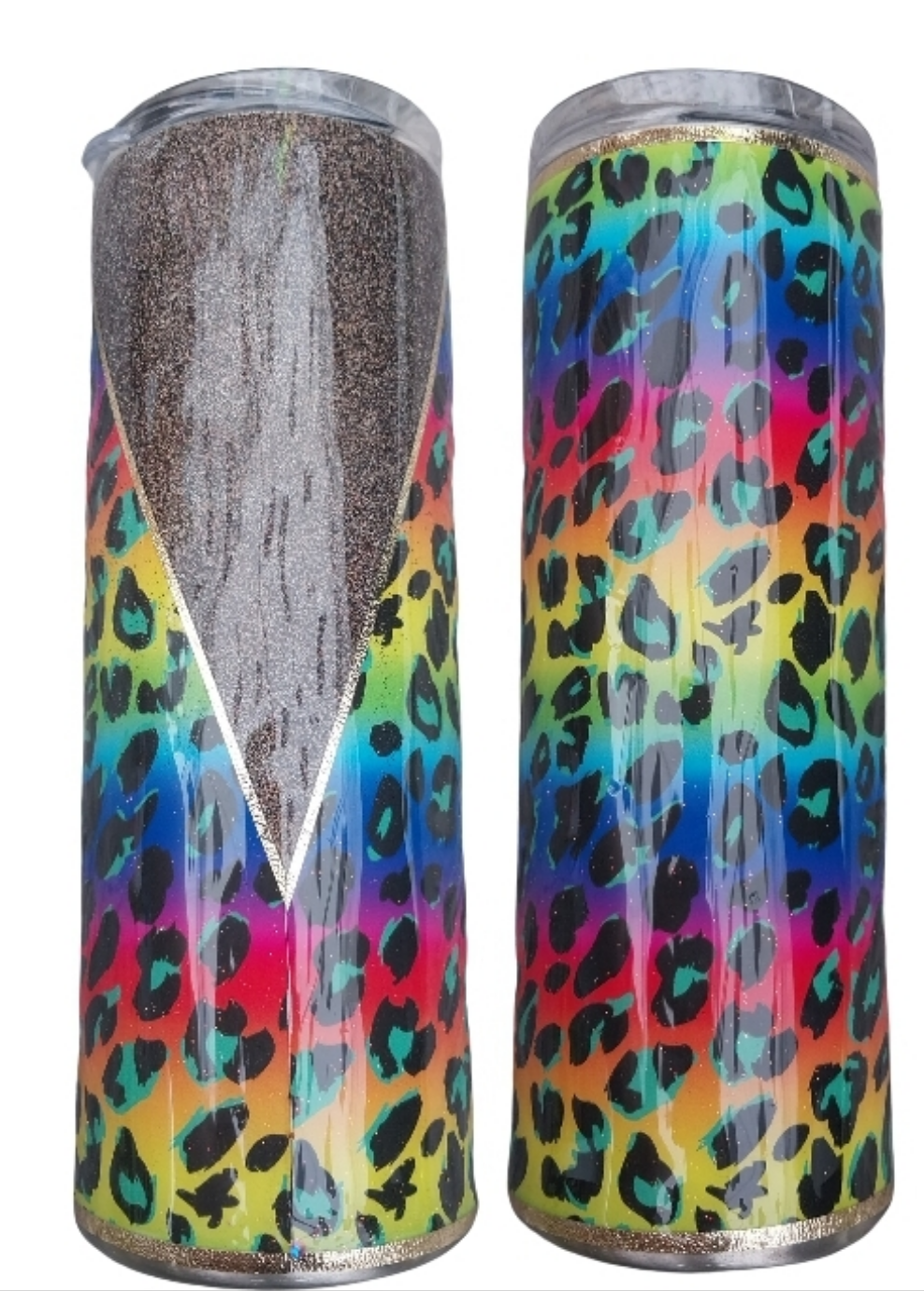 Neon Rainbow Leopard Print 20oz