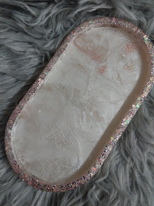 Elegant Pink swirl soap dish