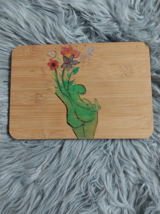 Garden Woman cutting board