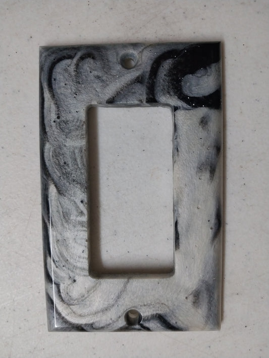 Light switch cover - 1 switch black and white